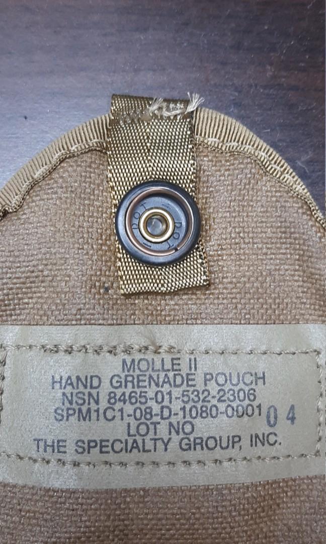 The Specialty Group Military Pouch (Category: Airsoft) located in Pasig City. Submitted by ma-rt (Listing ID 1031958637, Image 3). Description: The Specialty Group Military Spec HG, Compas Pouch Original issue NOS dated Jan 2009 Cayote Brown Molle tactical vest attachment 500.00 pesos each Manila pick up via grab, lalamove or any other courier you prefer as long as you facilitate shipping thanks.