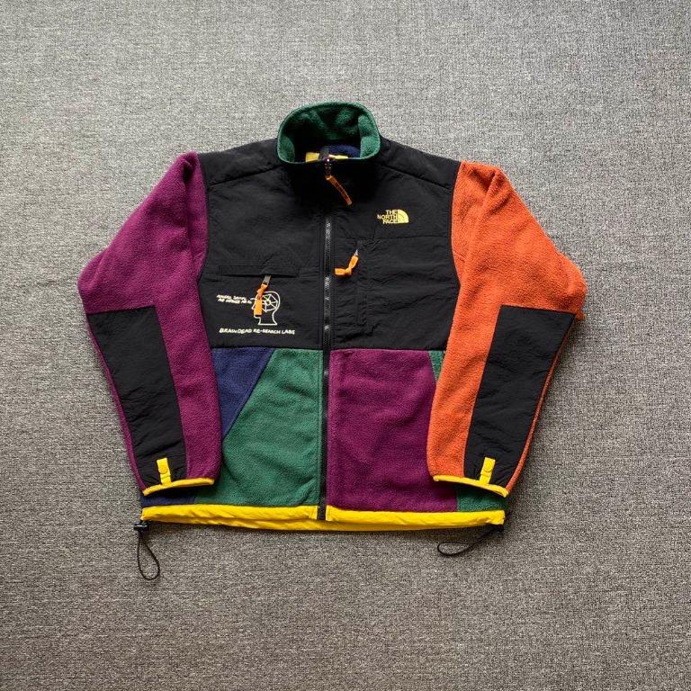TNF x Brain Dead Denali Multi color Fleece jacket, Men's Fashion