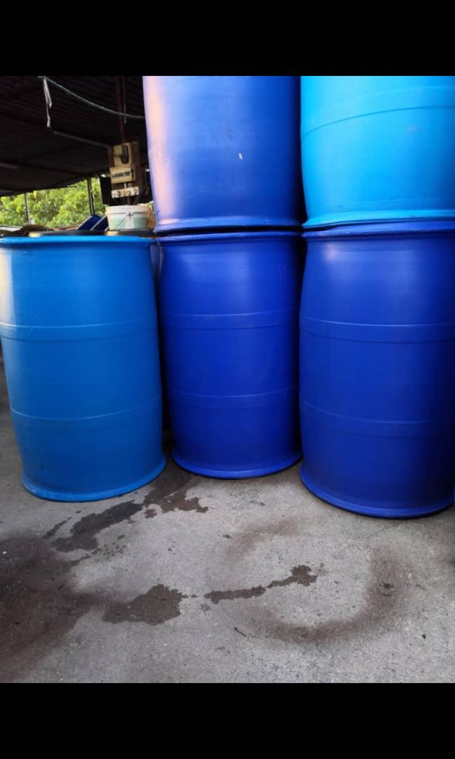 Tong Drum Biru ♥jual Drum Tong Open Top Water Barrel Plastik Baru Surabaya 6932