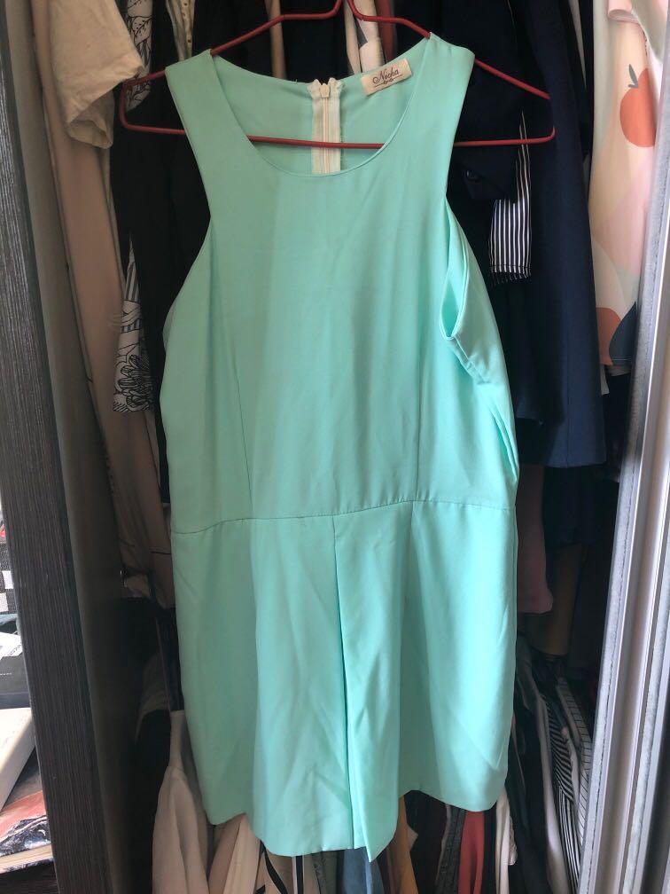 turquoise romper dress