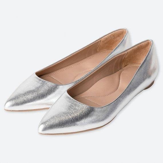 Cheap silver flat shoes online