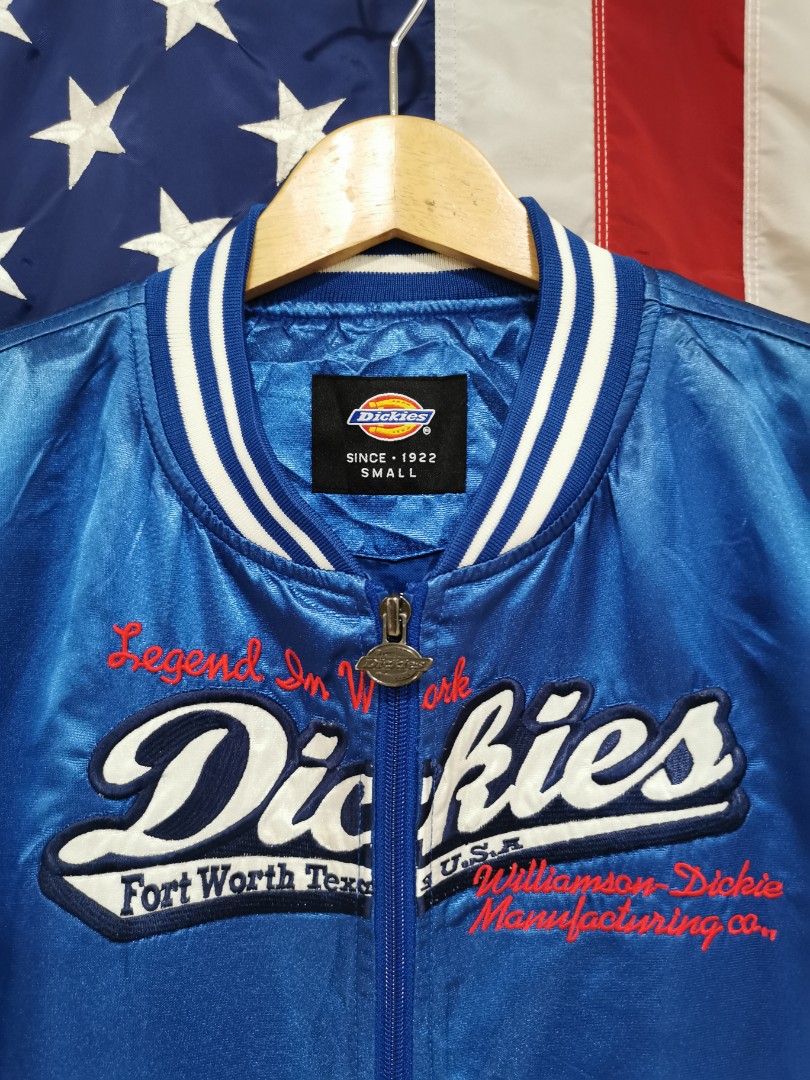 Vintage Dickies Sports Bomber Satin Baseball Jacket Men s Fashion