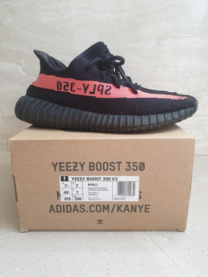 Yeezy Boost 350 'Red', Men's Fashion 