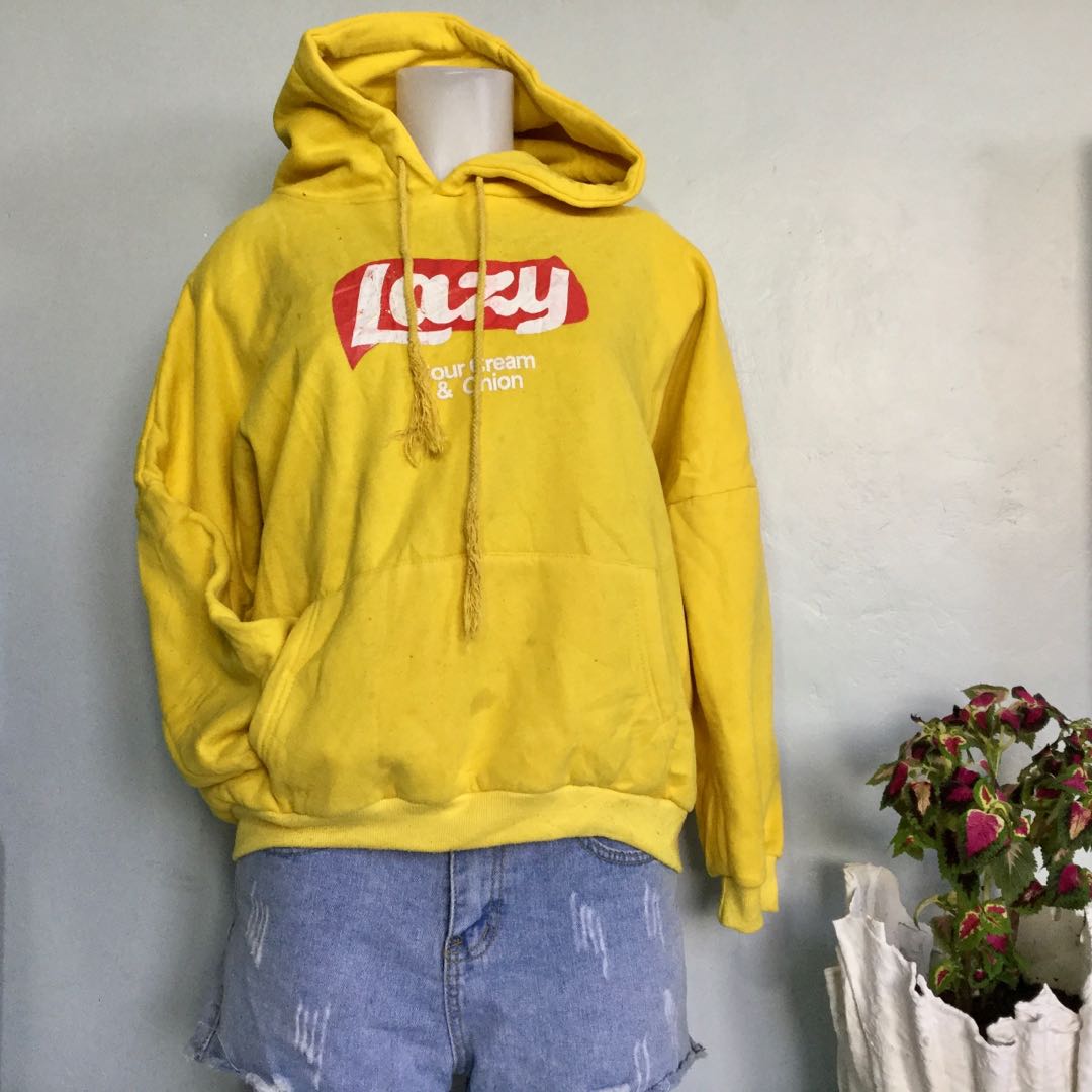 yellow lazy hoodie