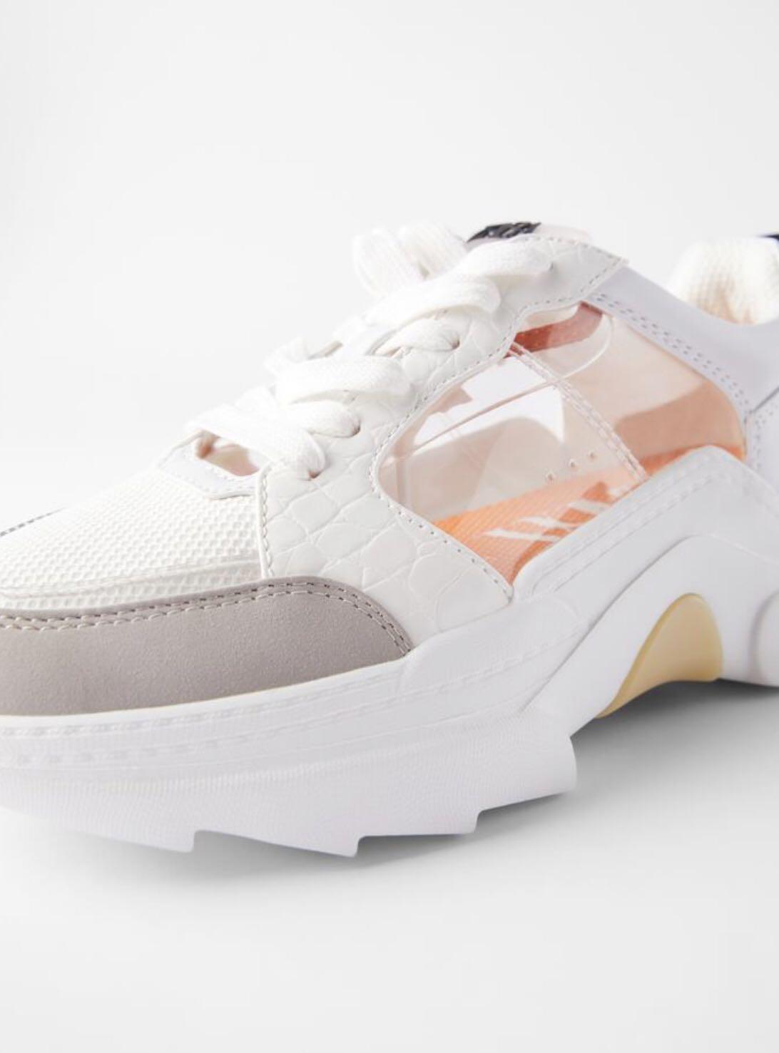 Zara transparent sneakers on sale