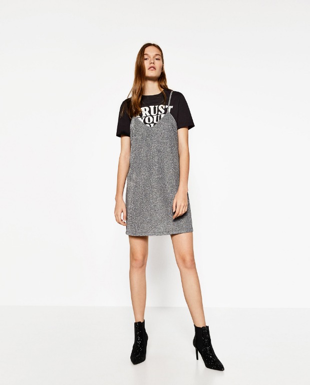 zara glitter dress