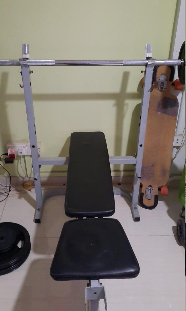 Bench Press Bar And Weights Available For Sale Seperately Sports Weights Gym Equipment On Carousell