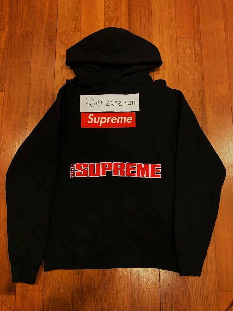 Black Supreme Blockbuster Hooded Sweatshirt, Men's Fashion, Tops