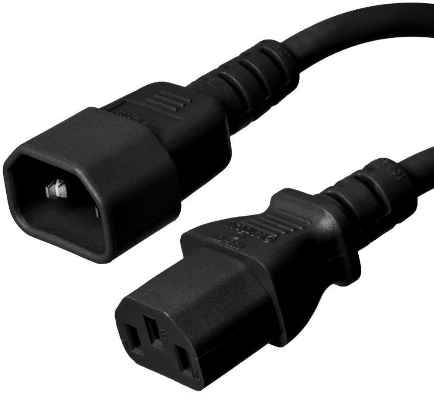 C14 To C13 Power Cord Black 15a 250v 14 3 Awg Iec 60320 Iron Box Part Ibx 4903 10 Electronics Others On Carousell