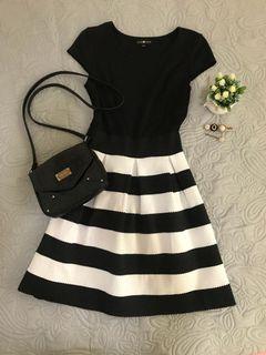 cache black and white dress