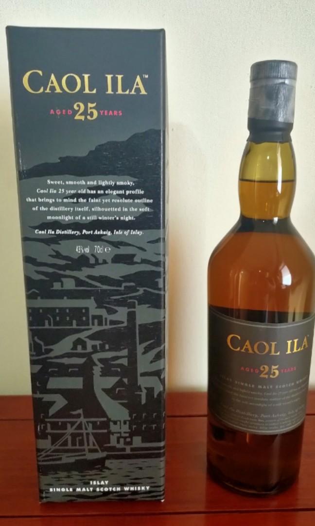 Caol Ila 25 Years Whisky Whiskey Food Drinks Alcoholic Beverages On Carousell