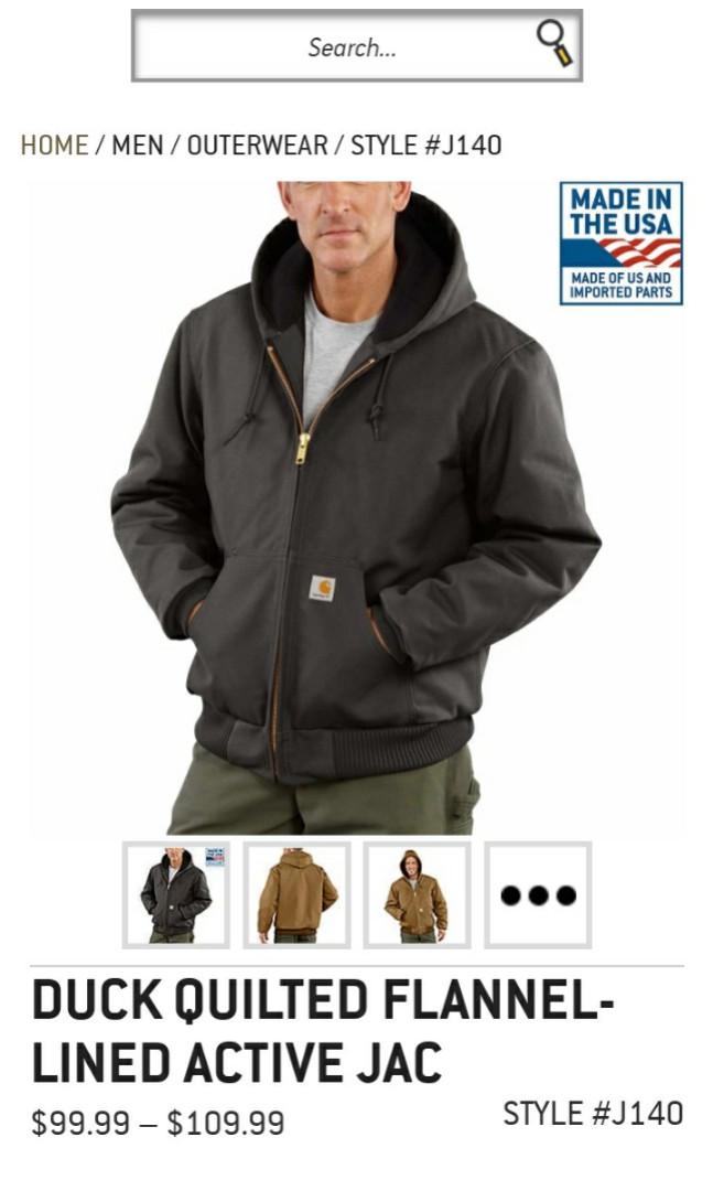 carhartt hooded flannel jacket