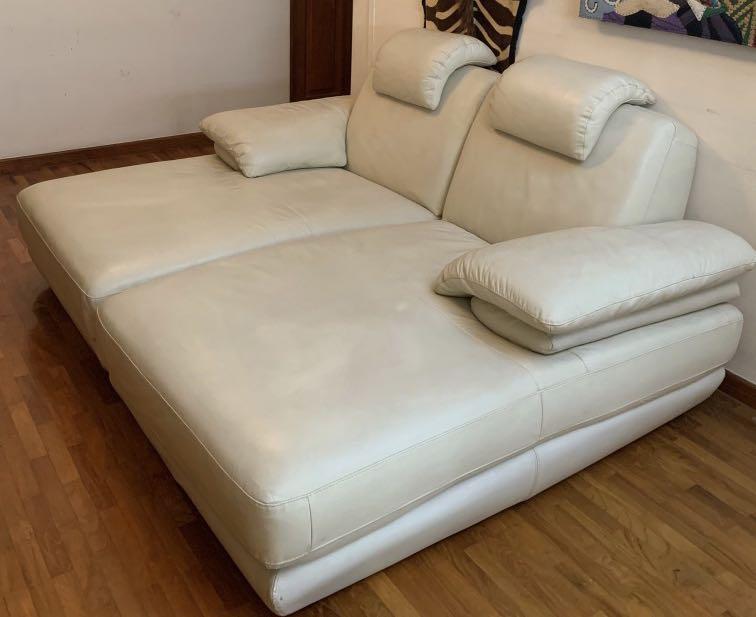 Chaise Lounge Sofa Set Genuine Leather, Leather Couch With Chaise Lounge