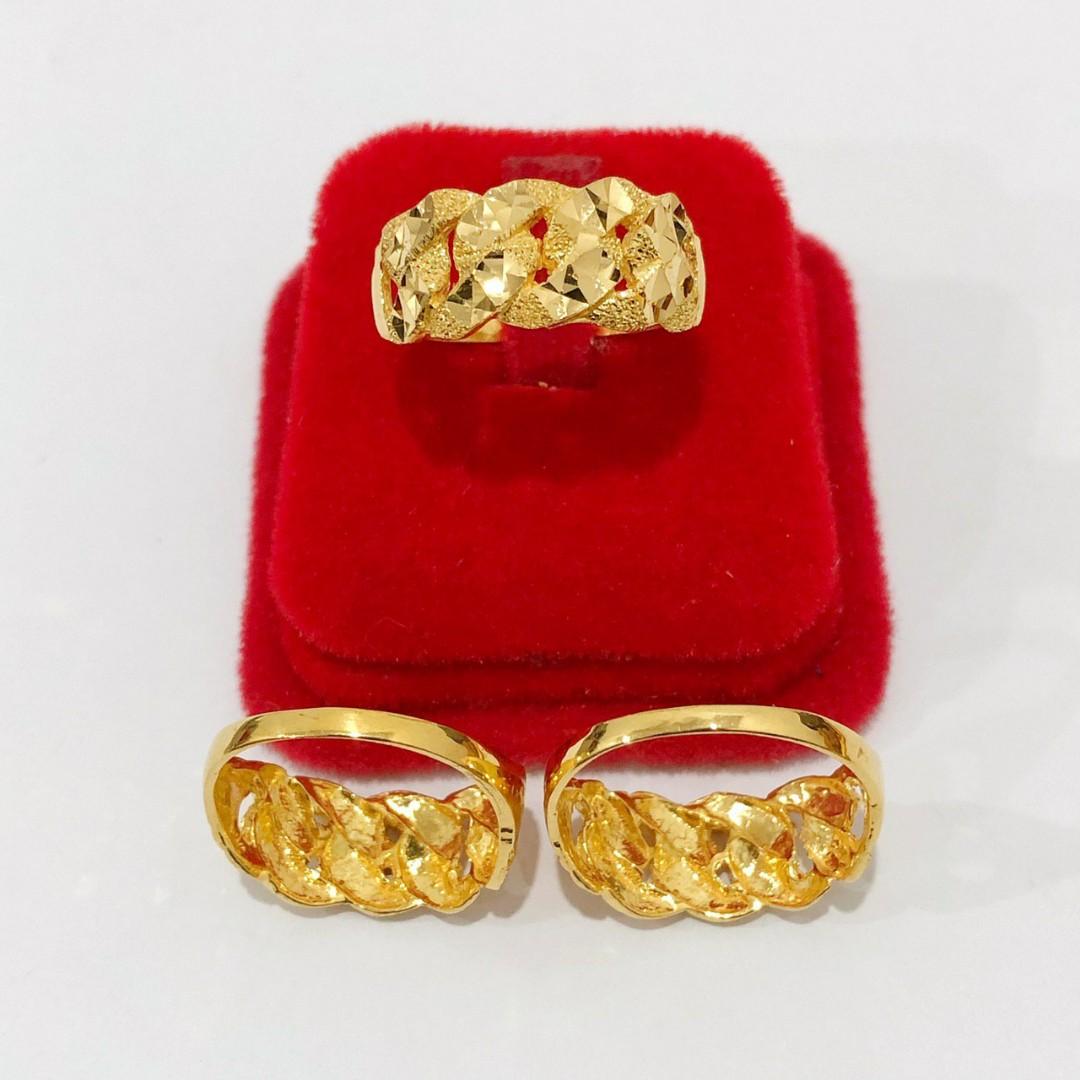 Cincin Emas 916 Saiz 11 14 Women S Fashion Jewellery On Carousell