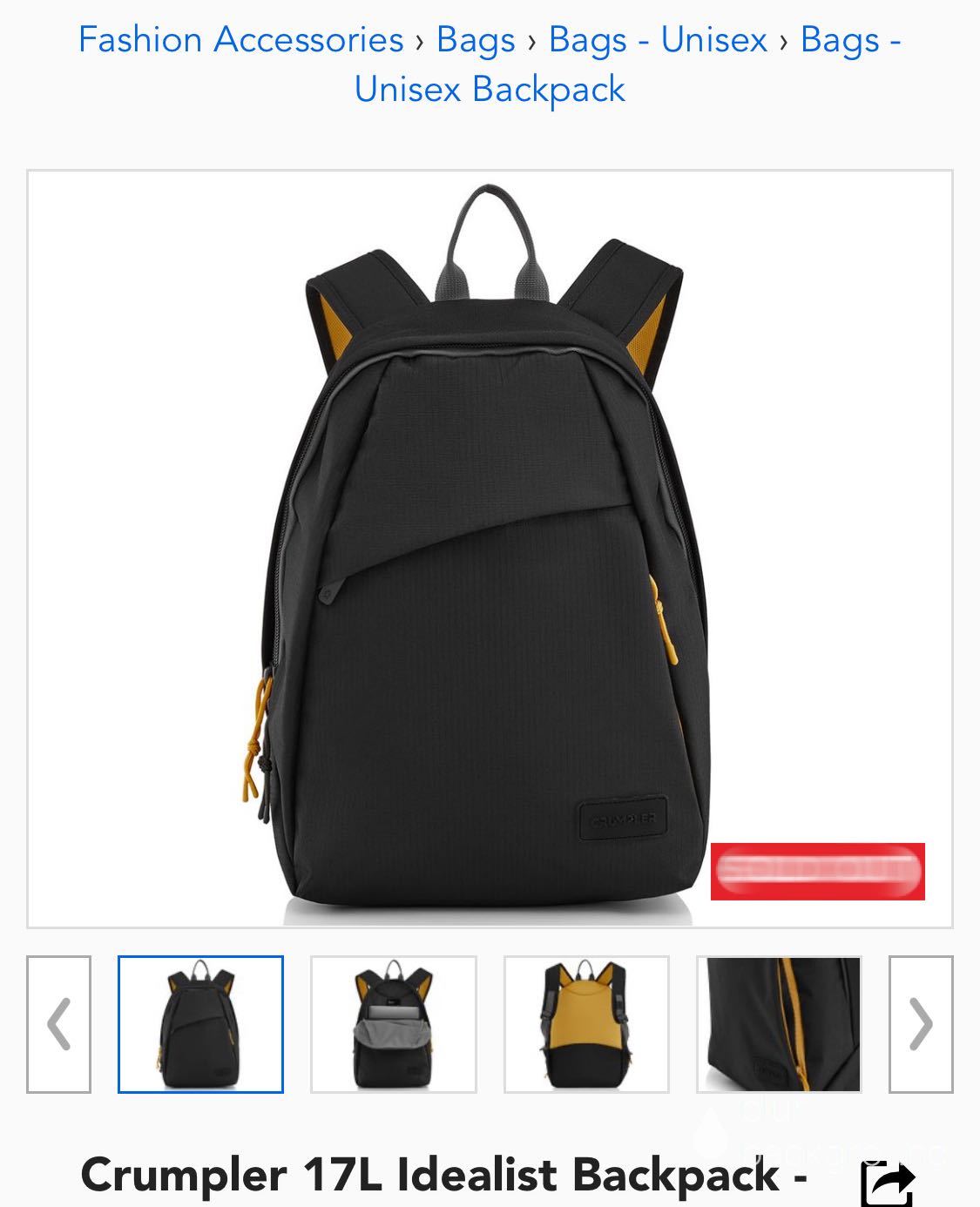 Crumpler idealist backpack top