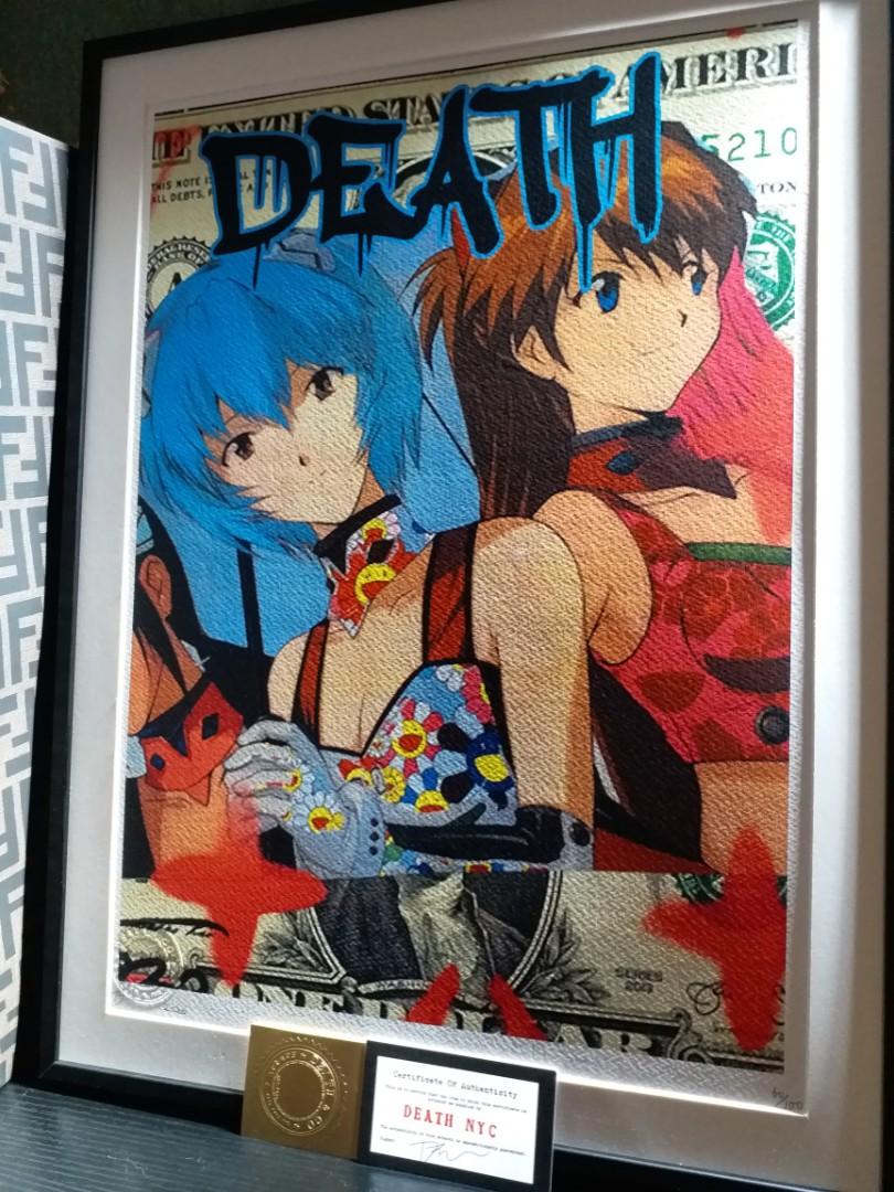 Death Nyc Eva X 村上隆x 新世紀福音戰士綾波麗明日香機甲美金gift Art 玩具 遊戲類 其他 Carousell