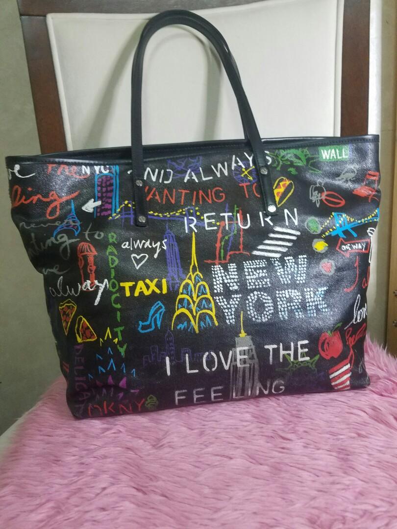 Dkny graffiti best sale tote bag