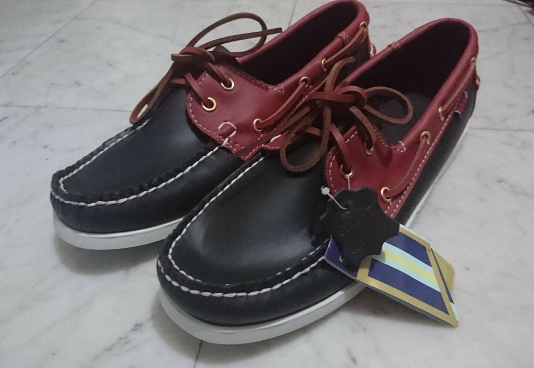 Genuine leather boat shoes sales