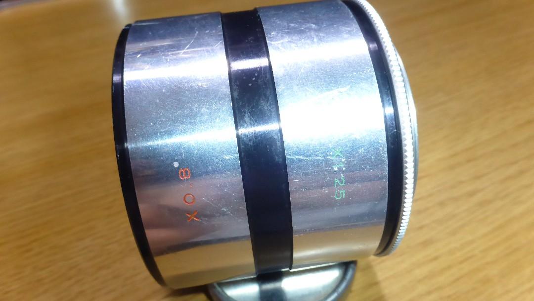 Elmo Conversion lens X1.25 & X0.8 Japan (Category: Lens & Kits) located in Paranaque City. Submitted by kutoi.ancheta (Listing ID 1032203237, Image 2). Description: Elmo Conversion lens X1.25 & X0.8 Japan reversible Manual Thread Mount thread adapter included (diameter approx. 50mm in & 60mm out) ₱2000 condition: recommended for expert cleaning! lens: heavy haze, smudges, dust specks, scratches and fungus! aperture blades: n/a aperture ring dial: