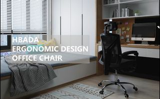 Free Delivery Installation With Ready Stock Hbada Office Chair Ergonomic Desk Chair Computer Mesh Chair With Lumbar Support And Flip Up Arms Black Furniture Tables Chairs On Carousell