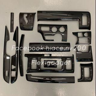 Hiace Dashboard Panel Cover / Hiace Panel Board Covers / Hiace Front Panel Cover / Hiace Accessories / Hiace Punggol / Hiace Dashboard Cover / Hiace Dashboard Panel Trim / Hiace Dash Board Black Marble Carbon Cover / Hiace Interior Panel  / Flexigadget