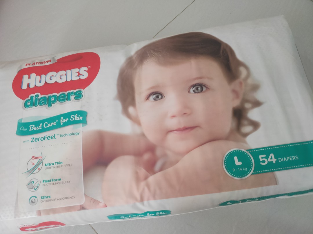 Huggies platinum diaper L size new, Babies & Kids, Bathing & Changing, Diapers & Baby Wipes on