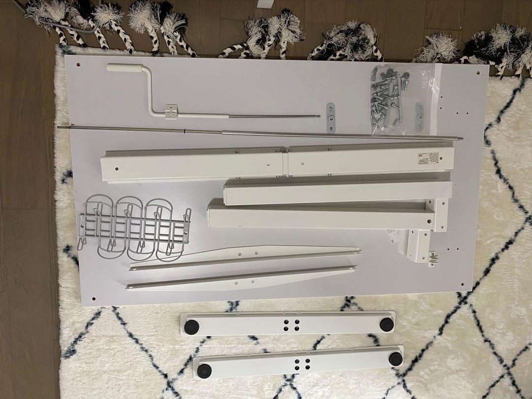 IKEA SKARSTA adjustable height desk (white), Furniture & Home Living