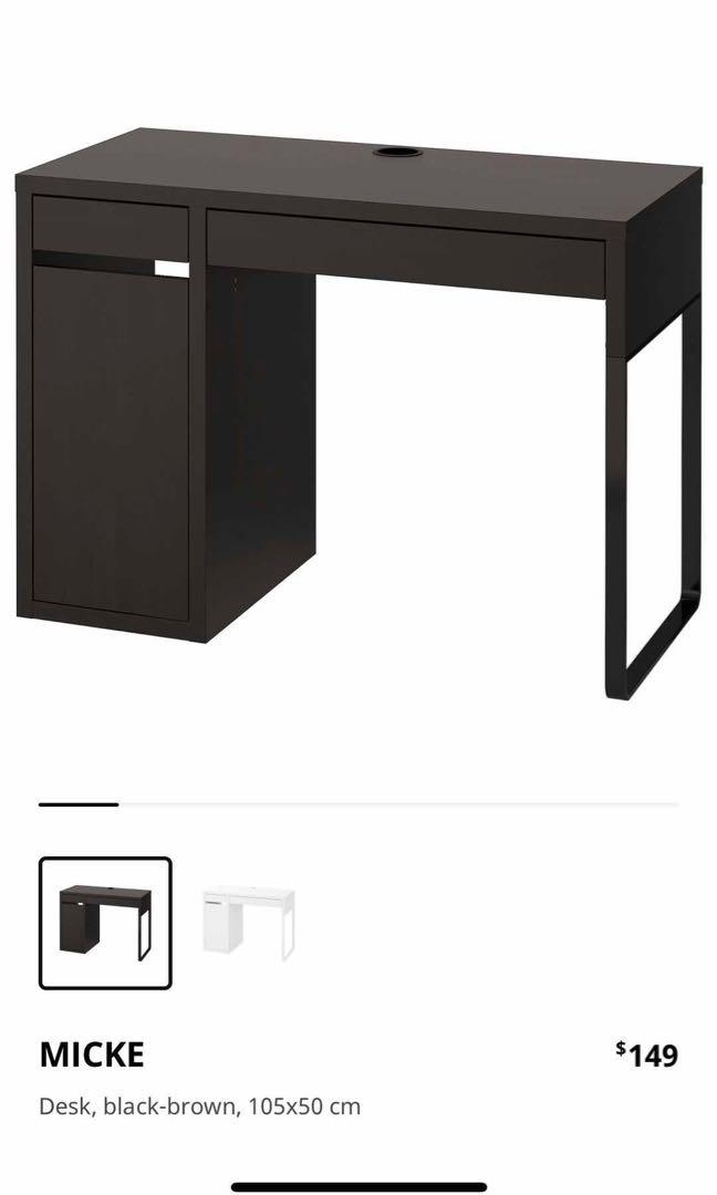 IKEA study table (Category: Tables & Sets) located in Singapore. Submitted by xianwei126 (Listing ID 1032297785, Image 2). Description: IKEA study table with drawers Condition:8/10 (a bit flaw as shown in the picture) Dimension: 75cm x 50cm x 105cm Self collection at Jurong East area.