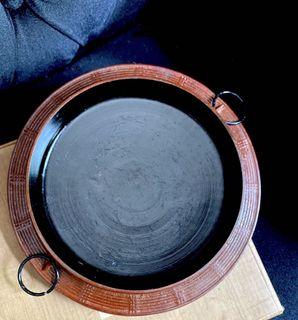 Japanese Cast Iron Round Pan with Ring Handle