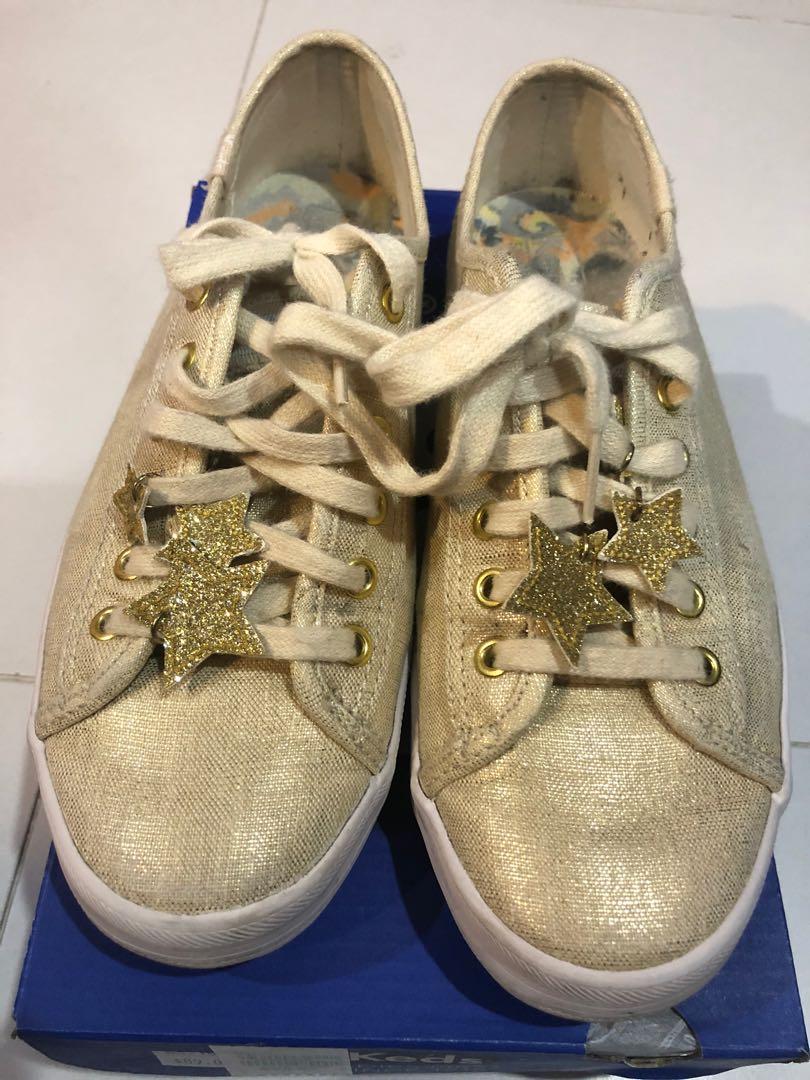 Keds Kickstart Glitter Star Gold Color USA Size 7