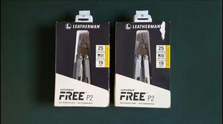 LEATHERMAN FREE P2  (LOT OF 2 PCS.) EVOLVED DESIGN MAGNETIC ARCHITECTURE FREE ACCESS MADE IN USA EDC MULTITOOLS Gerber SOG Leatherman