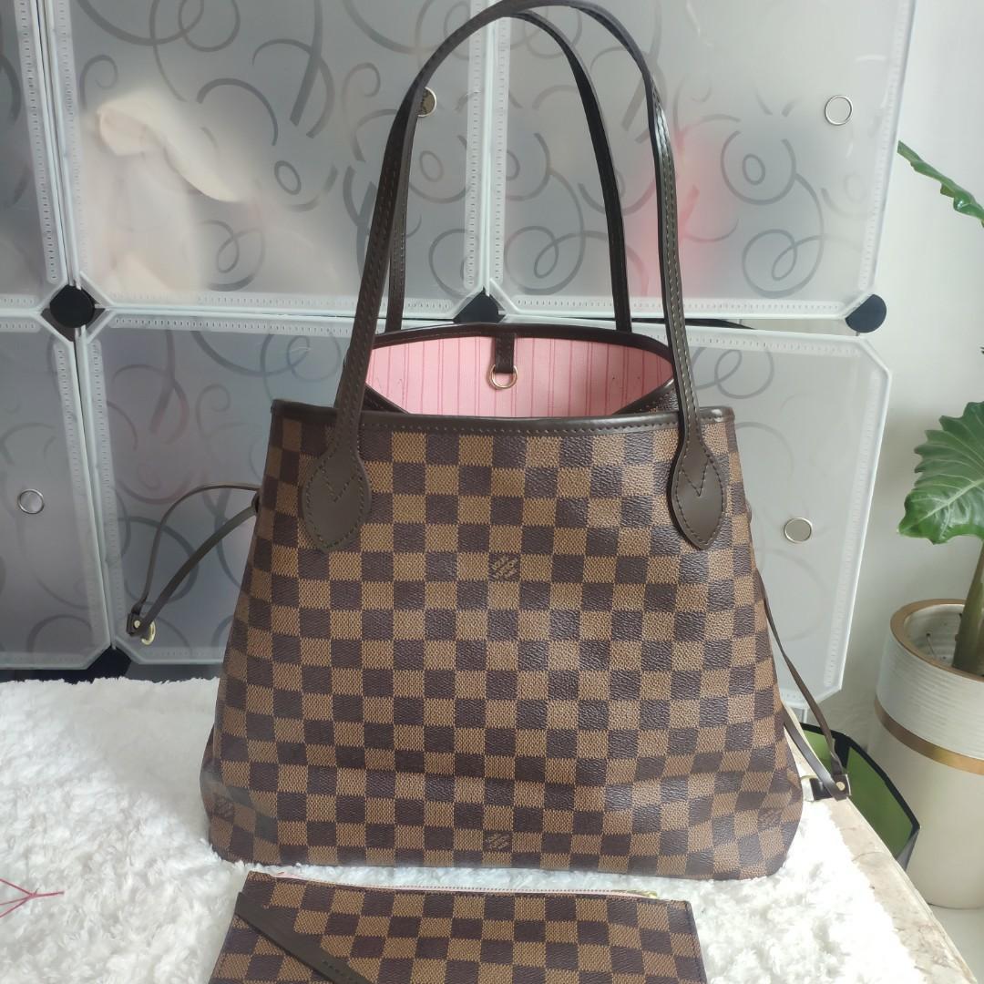 LV Neverfull PM Damier, Luxury, Bags & Wallets on Carousell