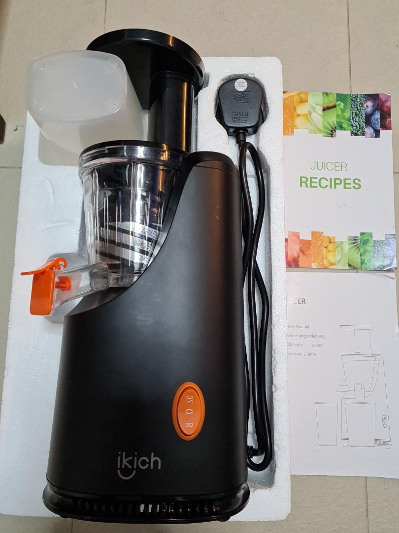 Reverse Function IKICH Slow Juicer Slow Masticating Juicer with 200W Quiet Efficient Motor 
