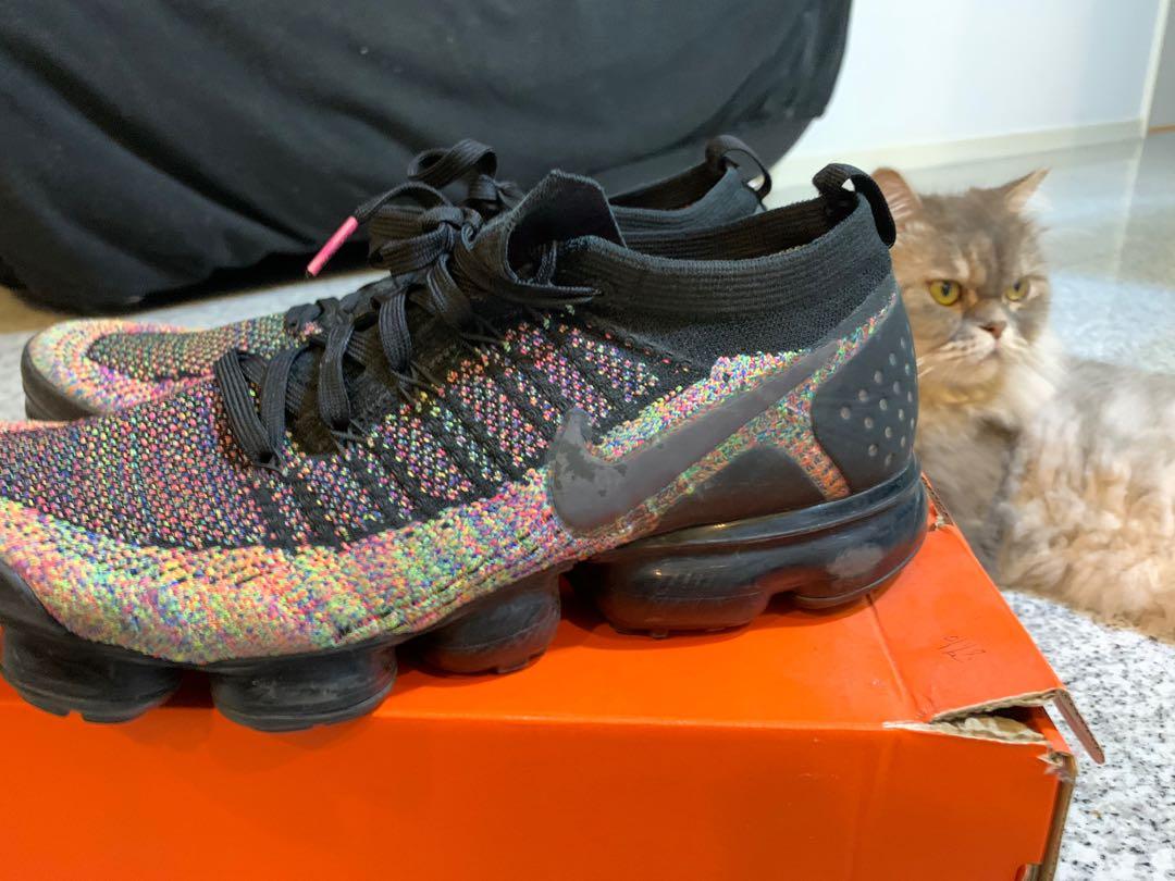 nike vapormax black and multicolor