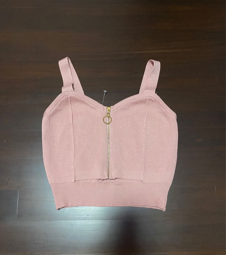 pink cut out top
