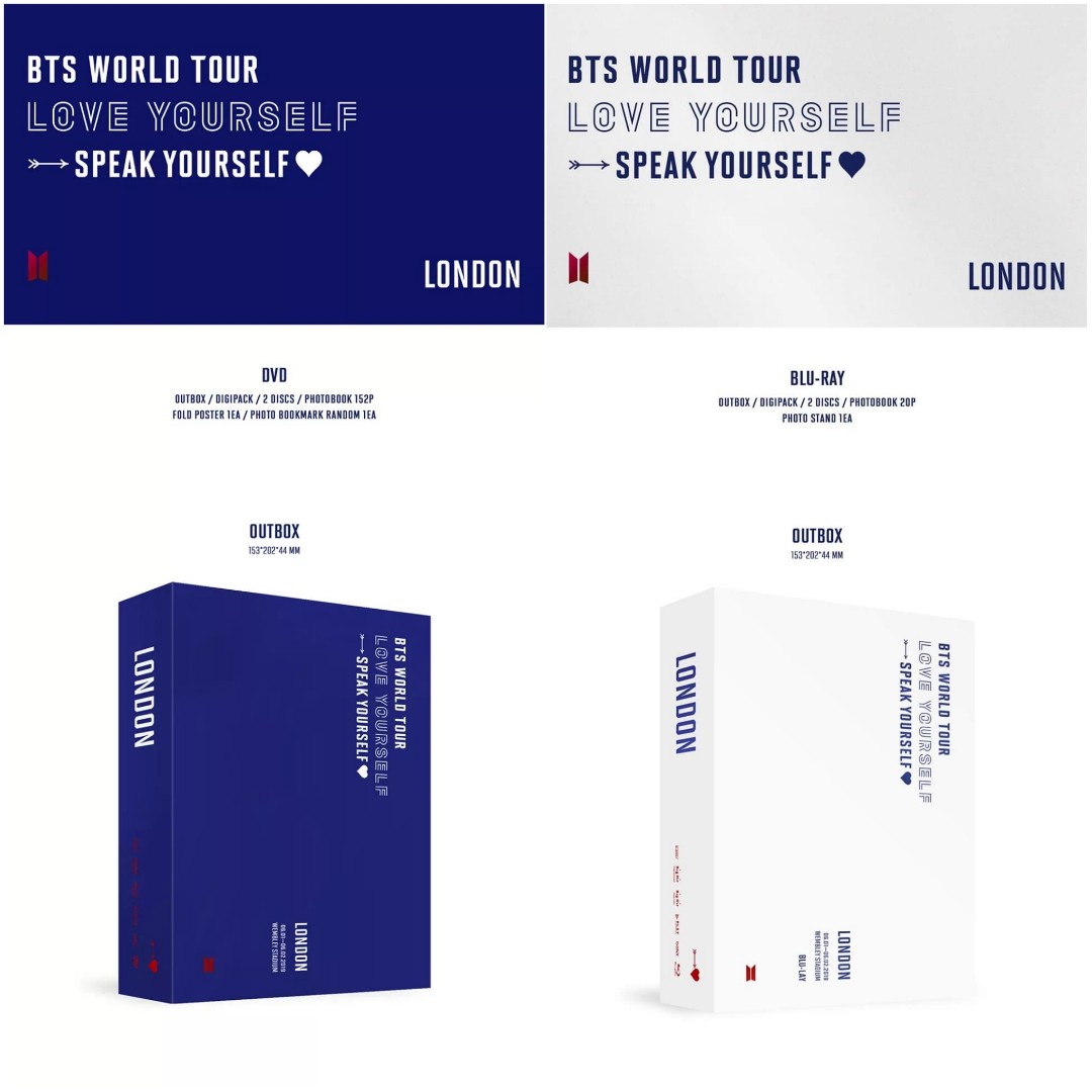 PO CLOSED> BTS WORLD TOUR 'LOVE YOURSELF: SPEAK YOURSELF' LONDON DVD/BLURAY,  Hobbies  Toys, Collectibles  Memorabilia, K-Wave on Carousell
