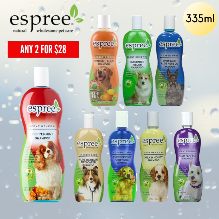 PROMOTION 2 FOR 28 Espree Dog Shampoo and Conditioner 8 Scents