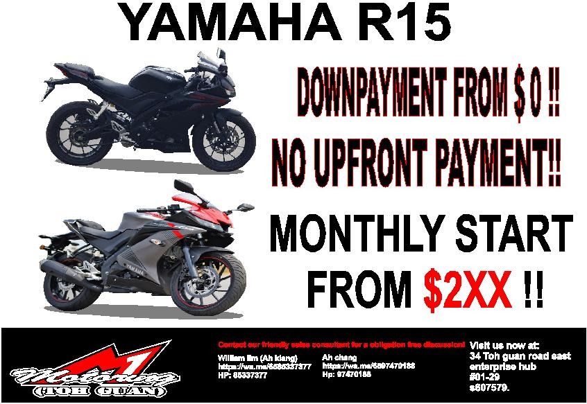 r15 v2 down payment