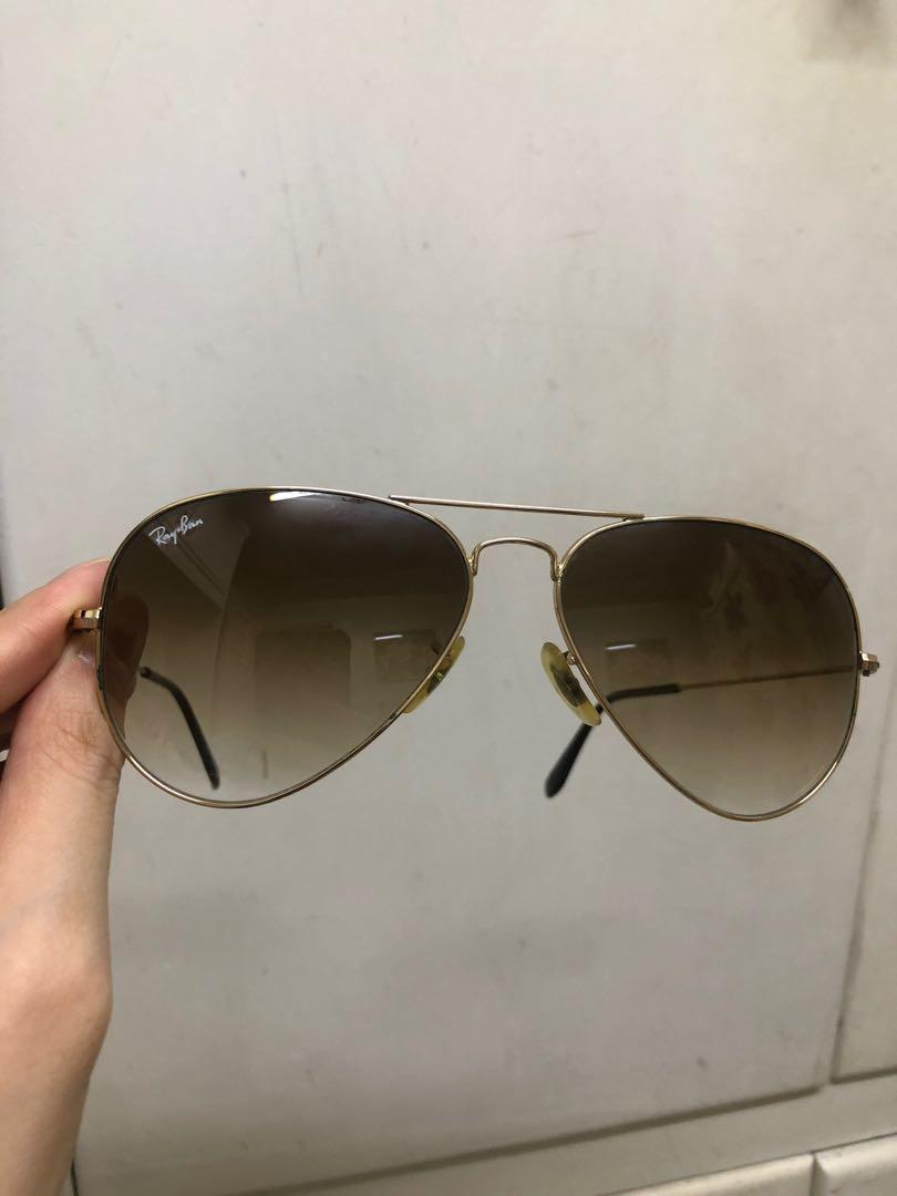 Ray Ban Aviator Gradient Women S Fashion Watches Accessories Sunglasses Eyewear On Carousell