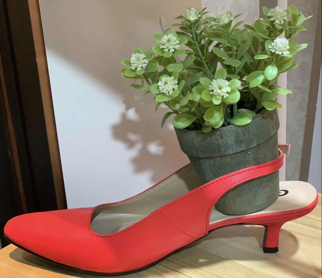 red 1 inch heels