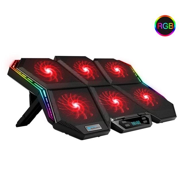 Rgb Laptop Cooling Pad 17inch Professional Gaming Laptop Cooler With 6 Fans Notebook Stand Electronics Computer Parts Accessories On Carousell
