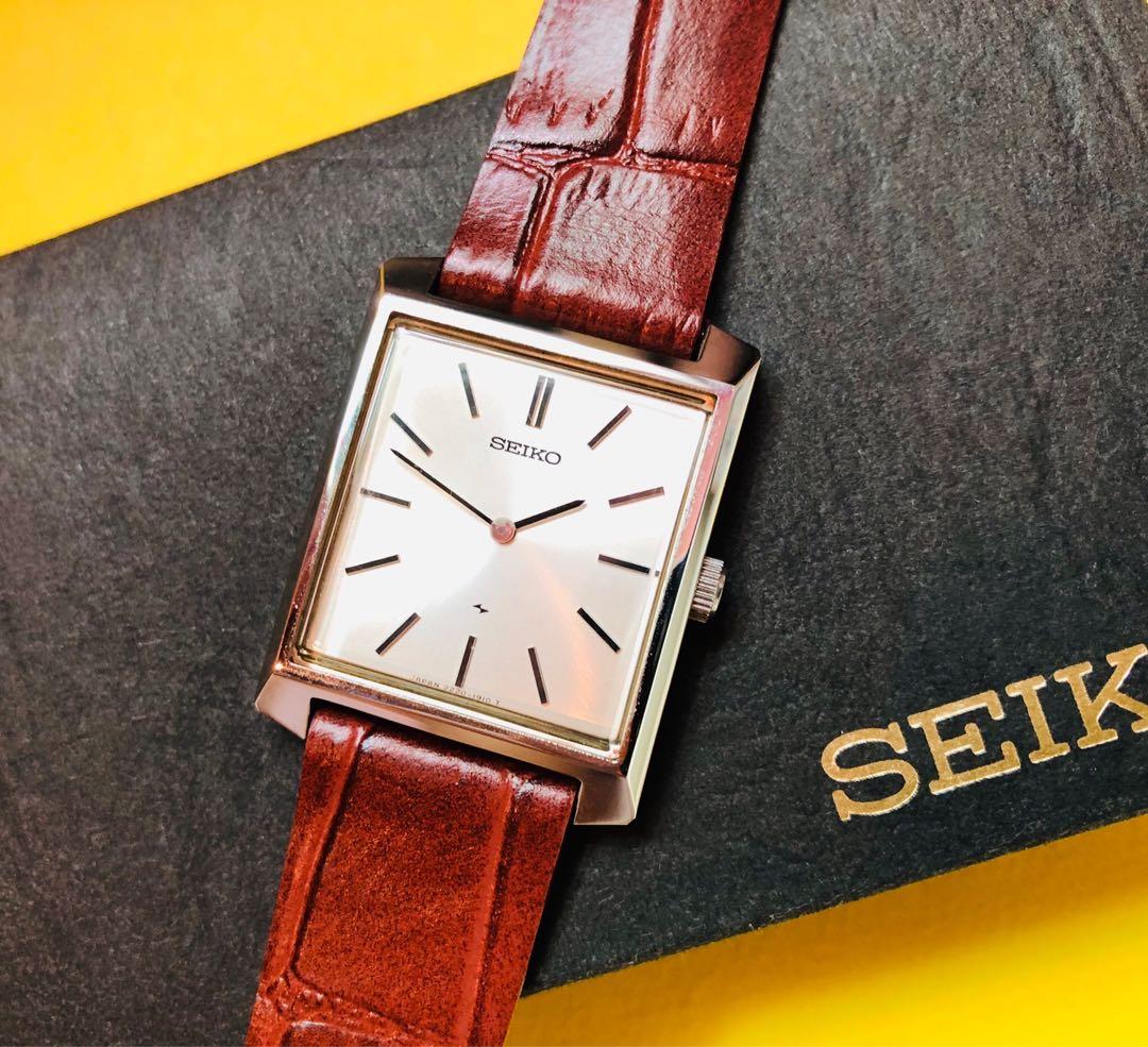 Top 49+ imagen seiko men's rectangular watch - Abzlocal.mx