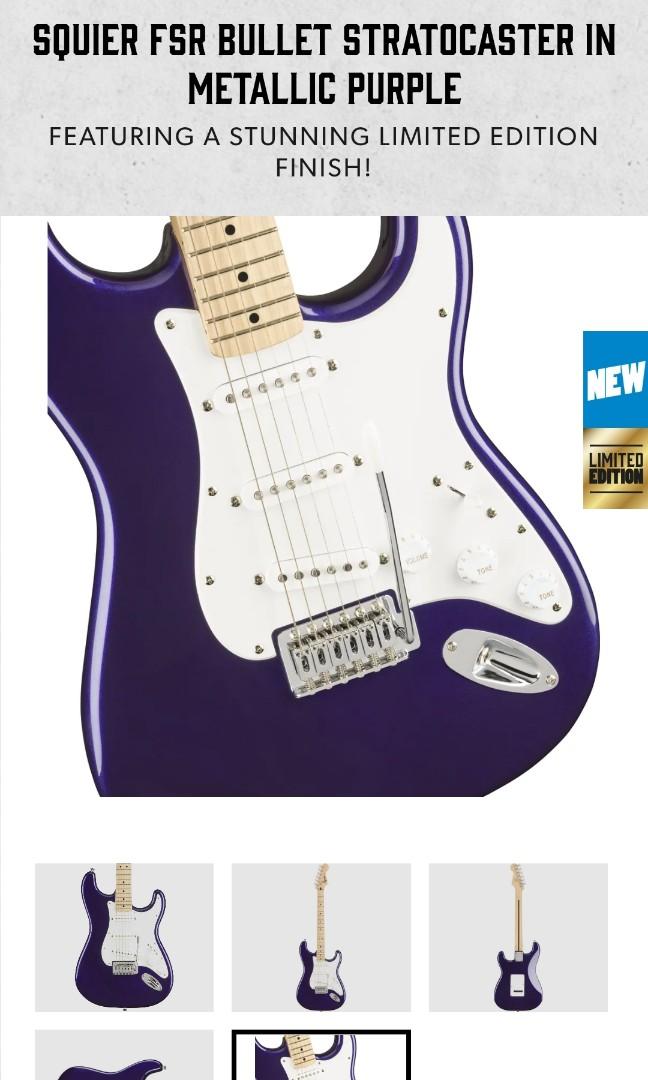 Purple Metallic Squier FSR Ltd Ed Strat
