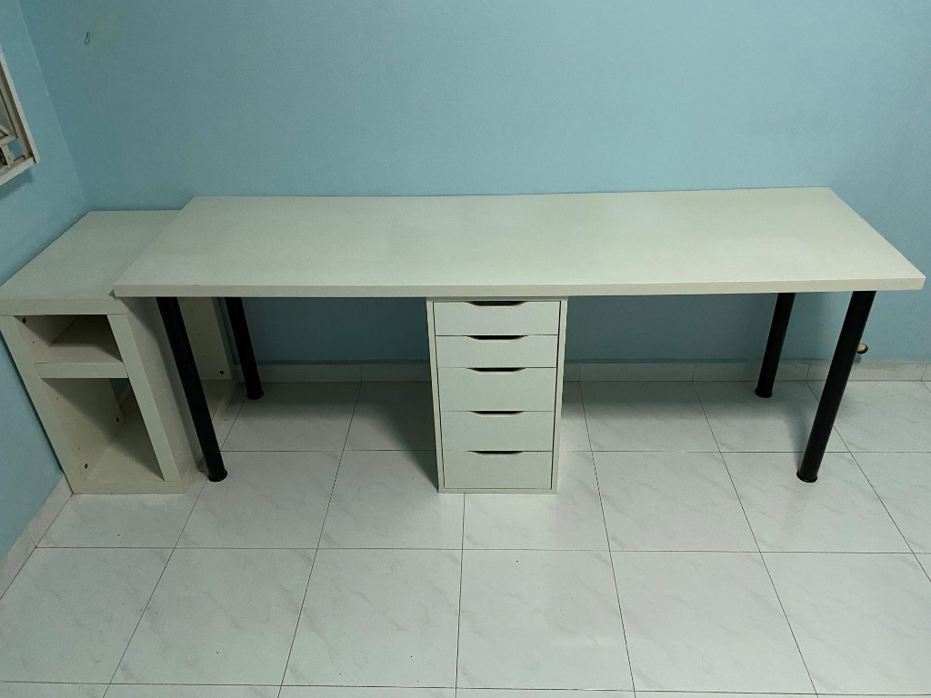 Study Table (Long), Furniture & Home Living, Furniture, Tables & Sets ...
