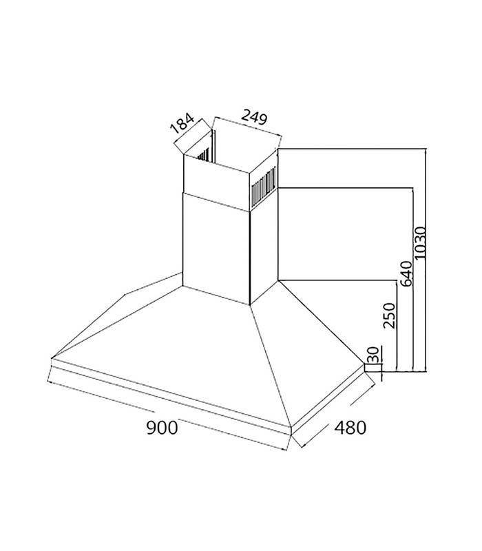 Tecno Chimney Hood KA2038 + T333TGSV Glass Hob Package Offer, TV & Home