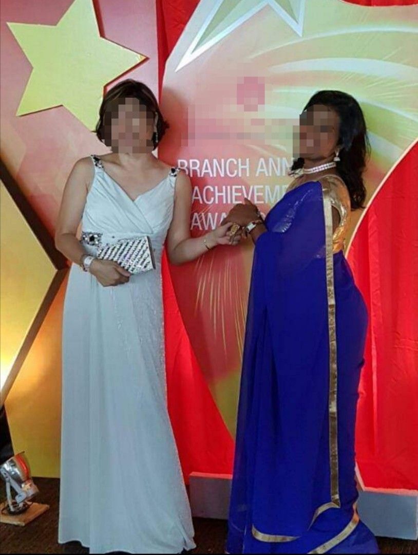 The Mod House Evening Gown (white) with crystals, Women's Fashion ...