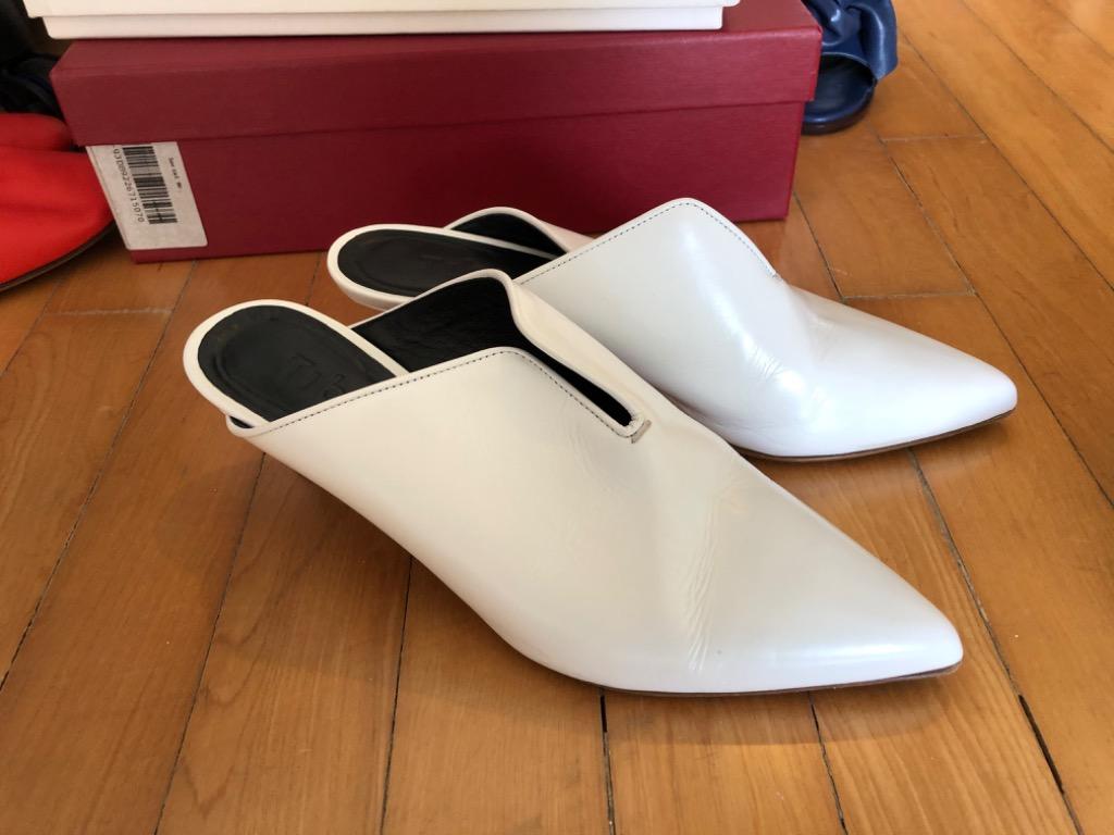 Tibi deals white mules