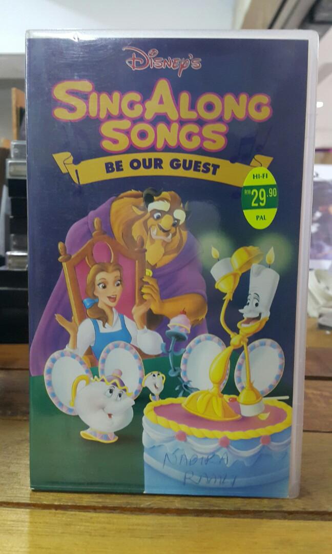 (VHS) Sing Along Songs - Be Our Guest, Hobbies & Toys, Music & Media ...