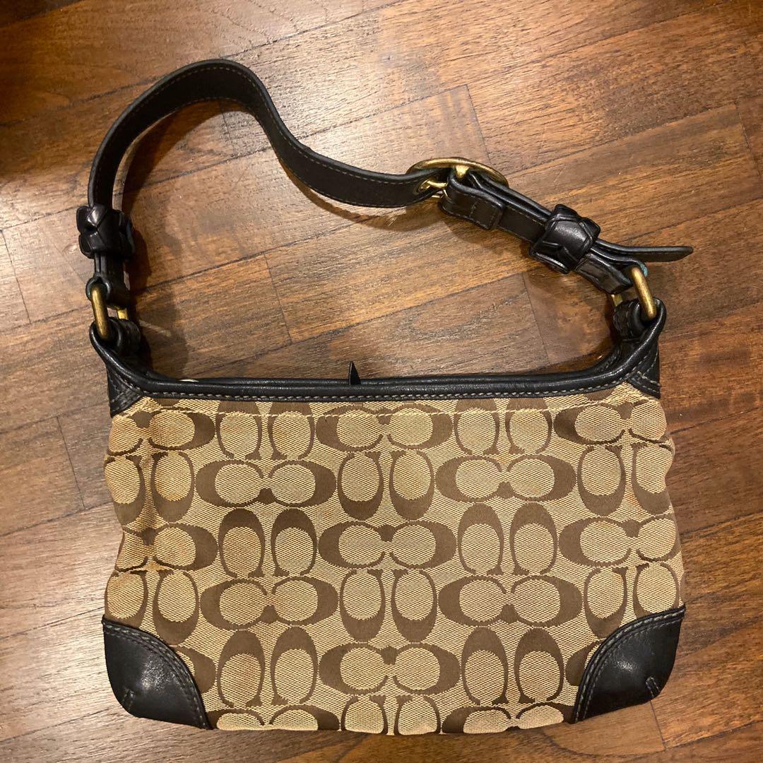 coach baguette bag brown