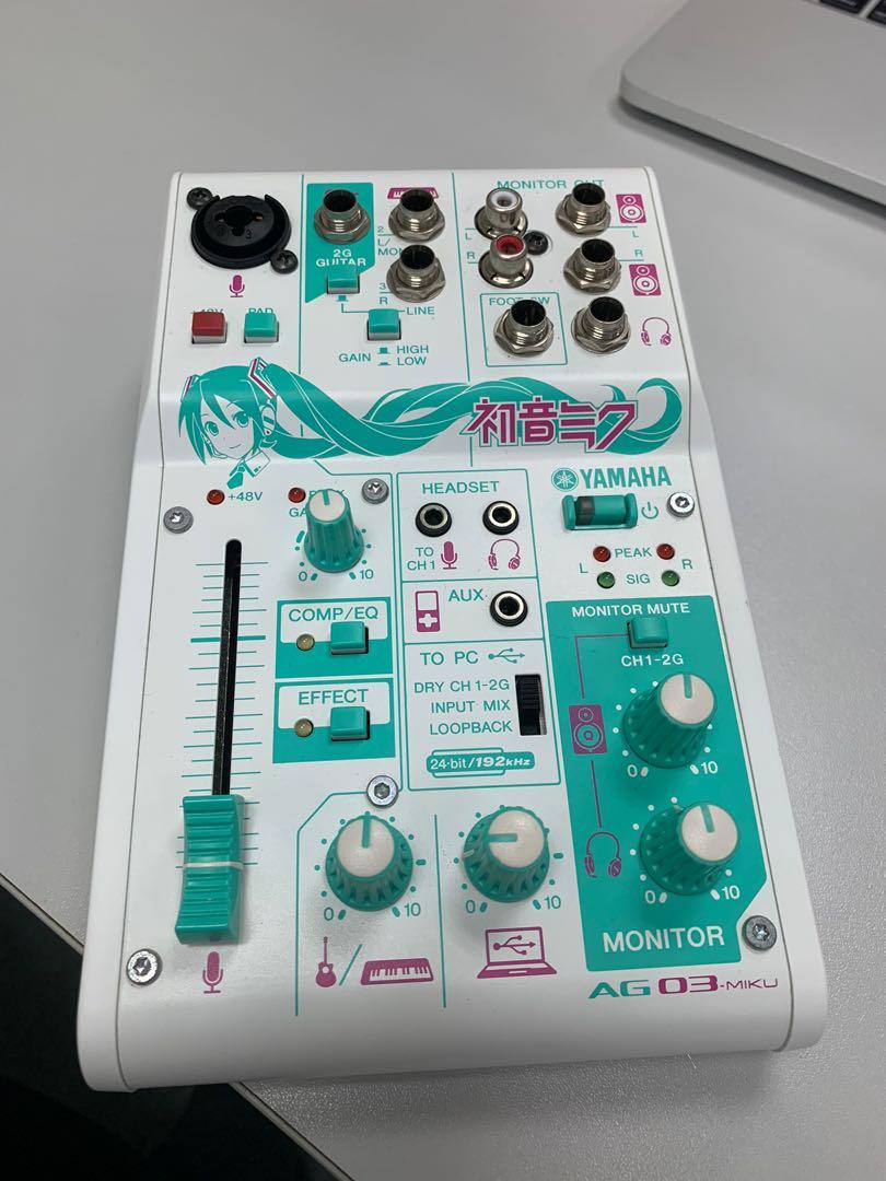 Yamaha Ag03 聲卡初音限定版 電子產品 錄音器材 Carousell